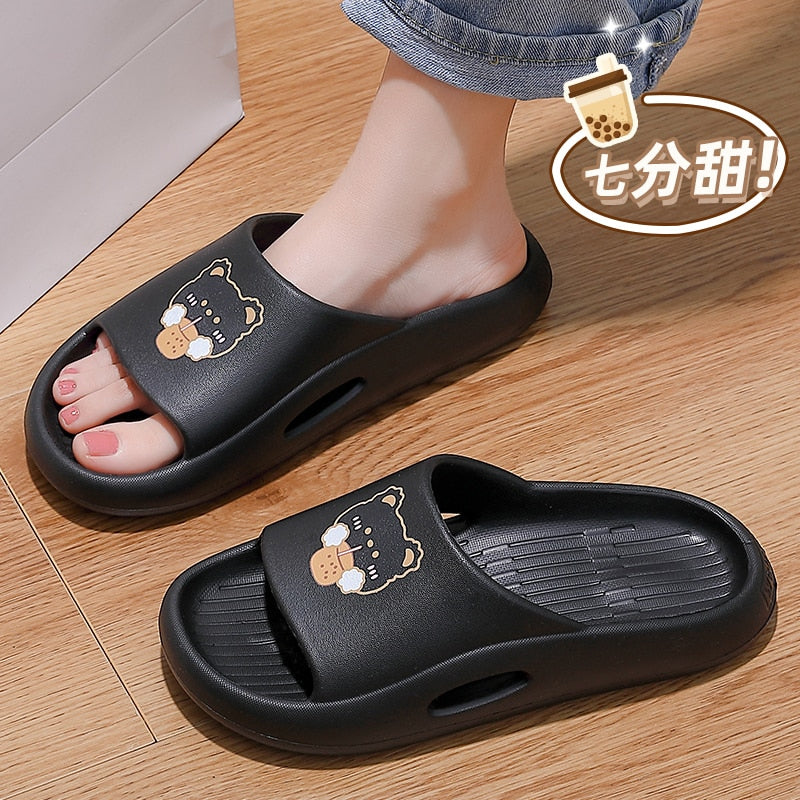 Graffiti Women Slippers Summer Slide Cartoon Shoes EVA Outdoor