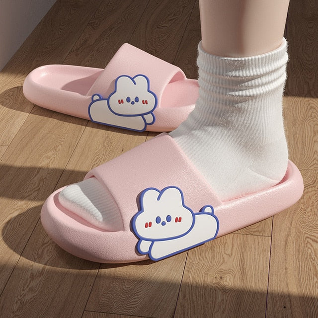 Graffiti Women Slippers Summer Slide Cartoon Shoes EVA Outdoor