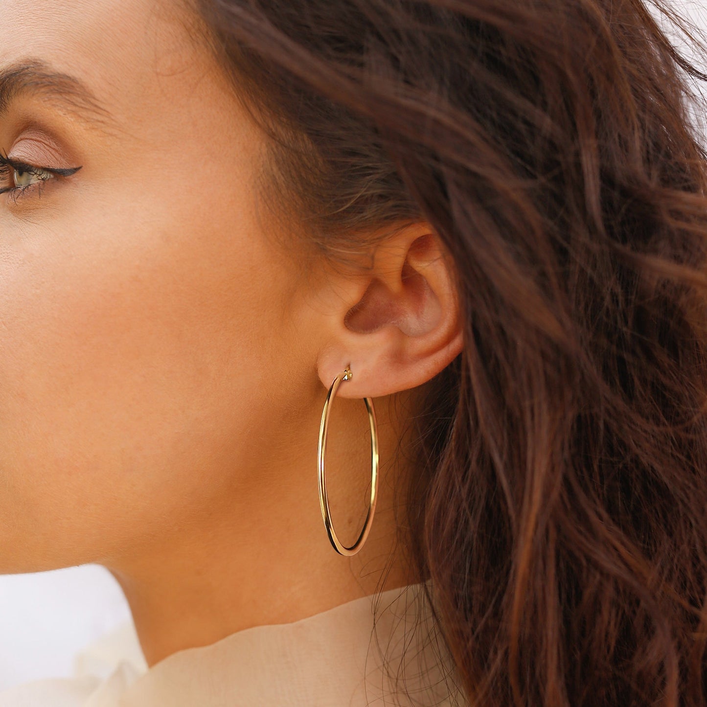 Earrings for Women, Gold Color Stainless Steel Chic Lady Girl Circle Earrings, Vintage Party Jewelry