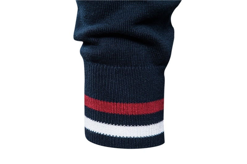 AIOPESON Men’s Spliced Cardigan Sweater – Casual Streetwear High-Quality Cotton