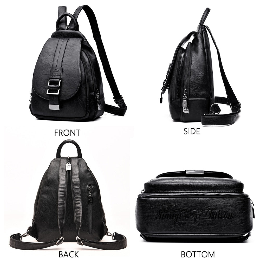 Designer Backpacks Women Leather Backpacks Female School Bag