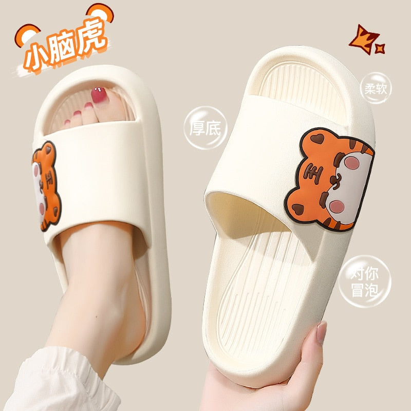Graffiti Women Slippers Summer Slide Cartoon Shoes EVA Outdoor