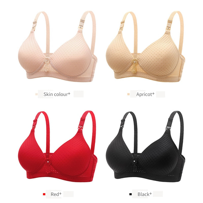 Bras For Women Underwear Wire Free B C Cup For Big Breast Ladies