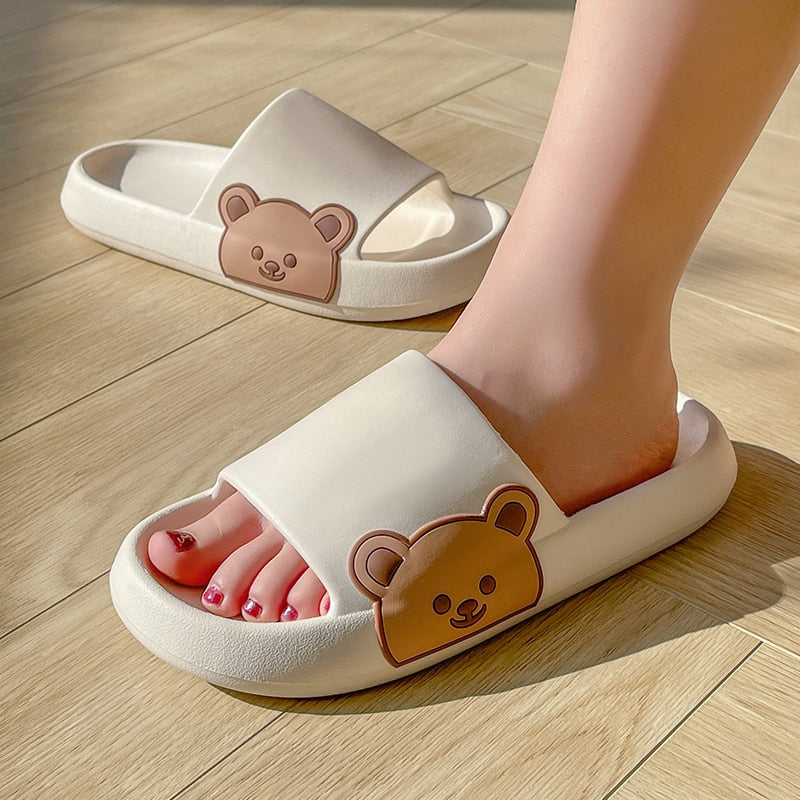 Graffiti Women Slippers Summer Slide Cartoon Shoes EVA Outdoor