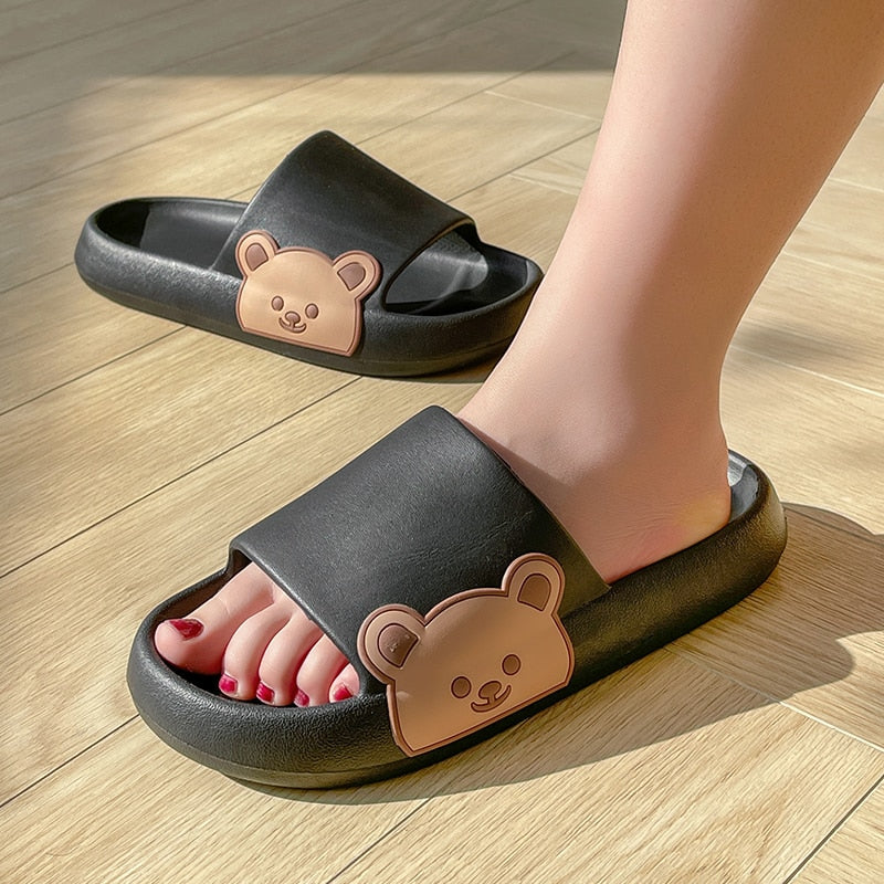 Graffiti Women Slippers Summer Slide Cartoon Shoes EVA Outdoor