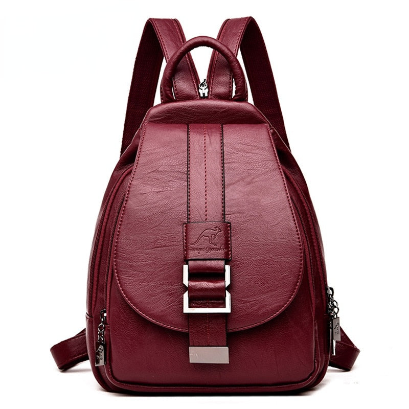 Designer Backpacks Women Leather Backpacks Female School Bag
