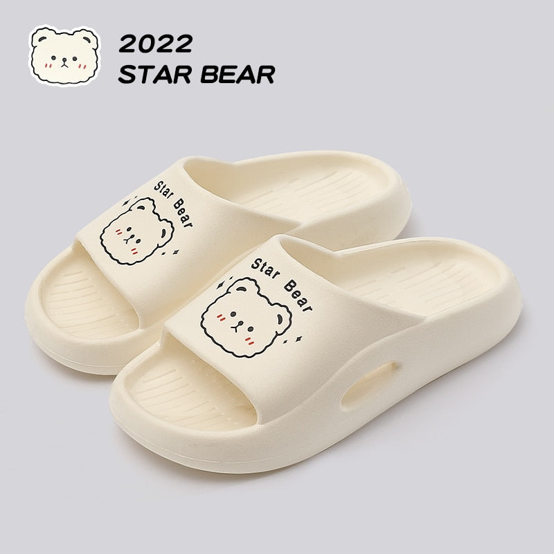 Graffiti Women Slippers Summer Slide Cartoon Shoes EVA Outdoor