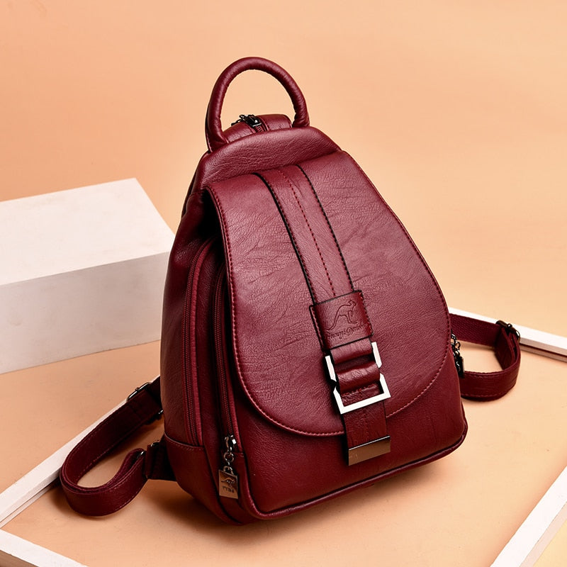 Designer Backpacks Women Leather Backpacks Female School Bag
