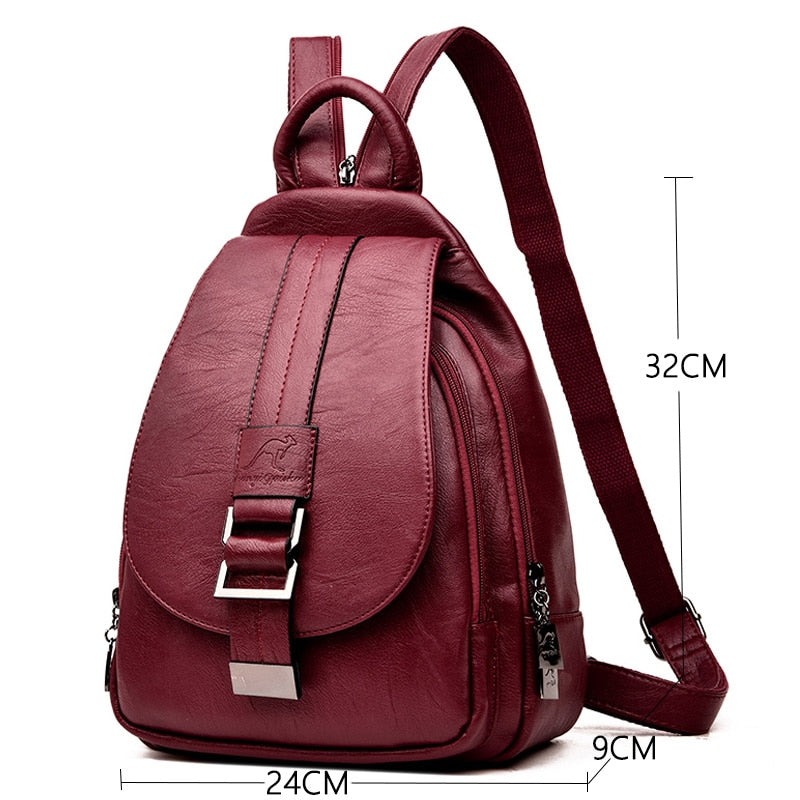 Designer Backpacks Women Leather Backpacks Female School Bag