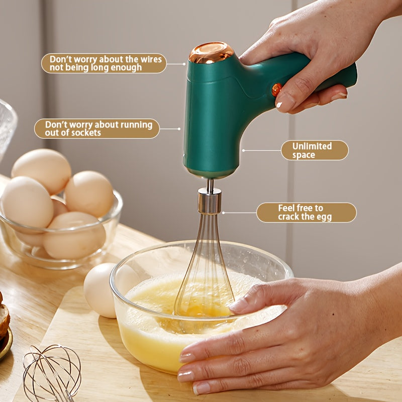 ISRBV-cordless Electric Egg Beater, Cream Whipper, Cake Baking Egg Beater, Ice Cream Mixer, Handheld Egg Beater, Stand-up Portable Mixer, Recommended Christmas And Thanksgiving Gifts, Suitable for Home/kitchen, Etc., Thanksgi