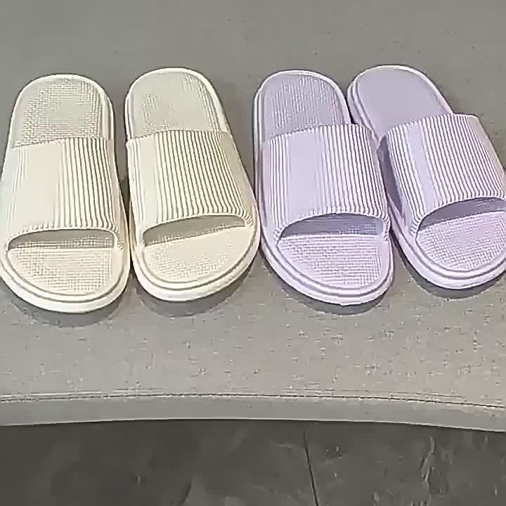 Vertical Stripe Design EVA Slippers: Lightweight, Non-Slip for Daily Wear, Women Shoes — view 3 of men's clothing