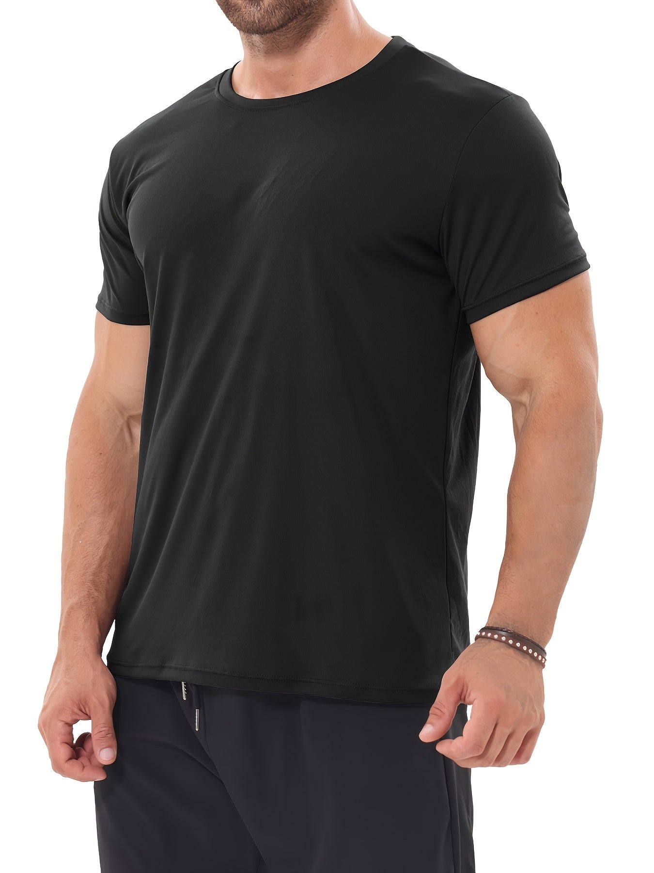 6-Pack TELALEO Men’s Quick Dry Workout Shirts – Short Sleeve Crew Neck Athletic Tops