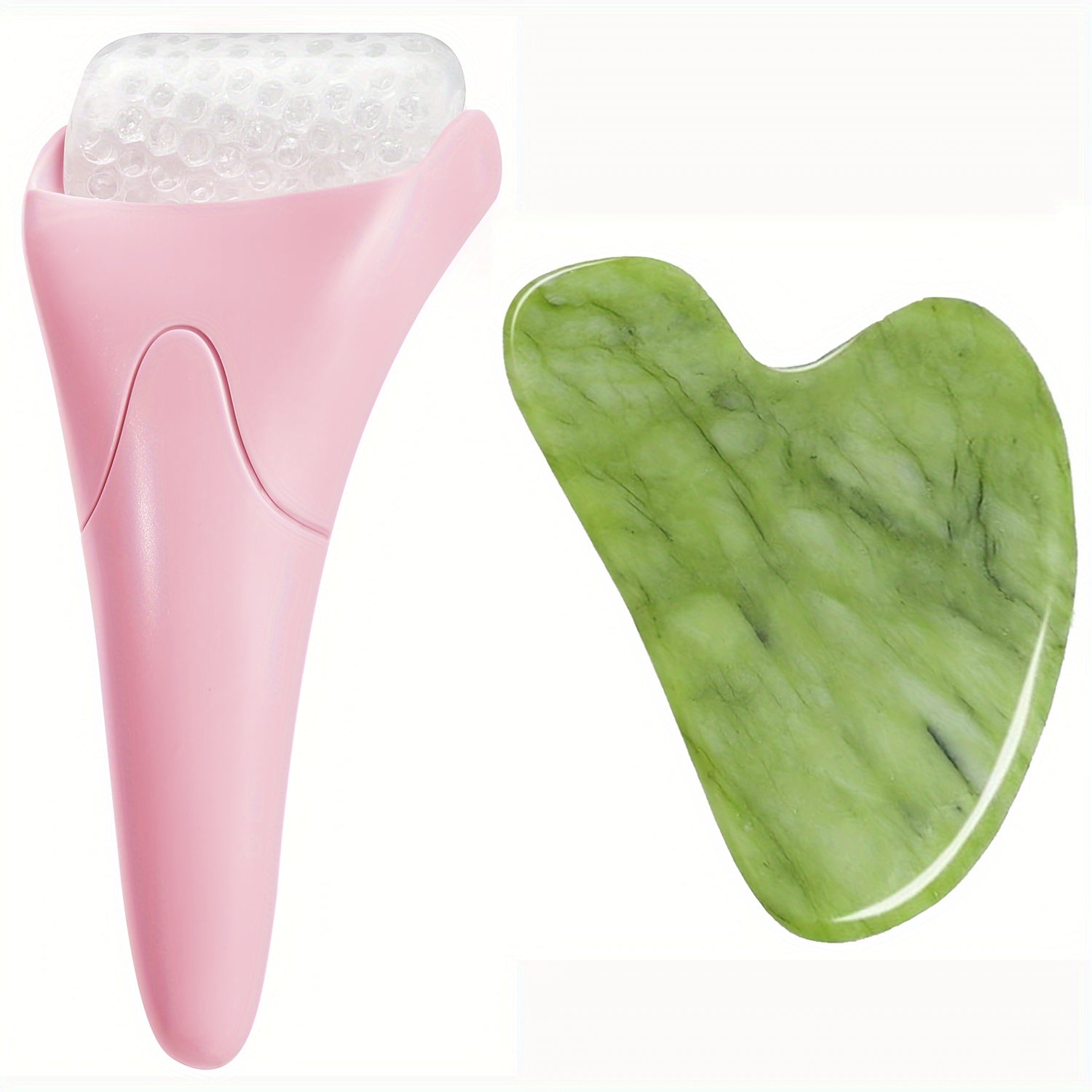 Face Care Tool Kit, Ice Roller & Gua Sha Tool, Heart Shape Guasha Board, Handheld Face Massage, Beauty Gift
