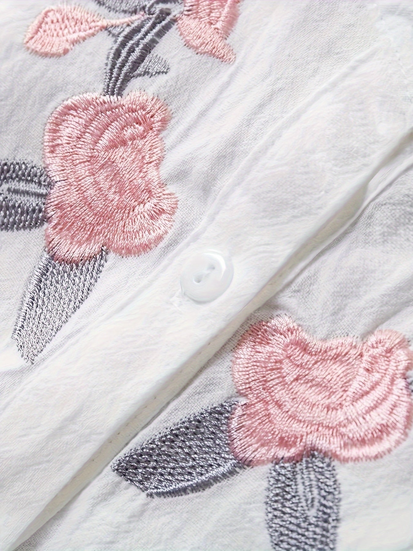 Toddler Girl Ruffle Floral Embroidery Shirt and Shorts Set Clothes