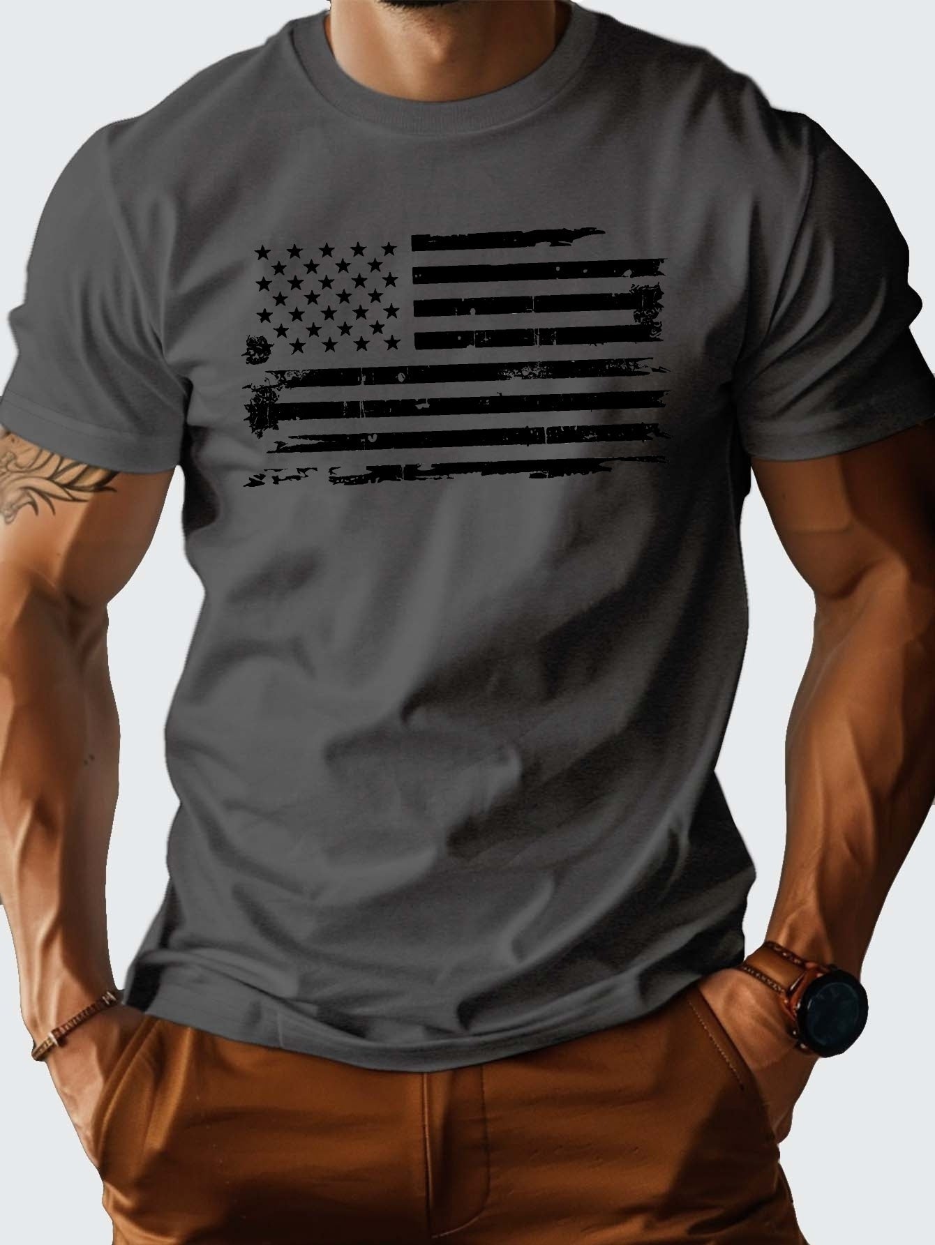 Flag Pure Cotton Men's Tshirt Comfort Fit