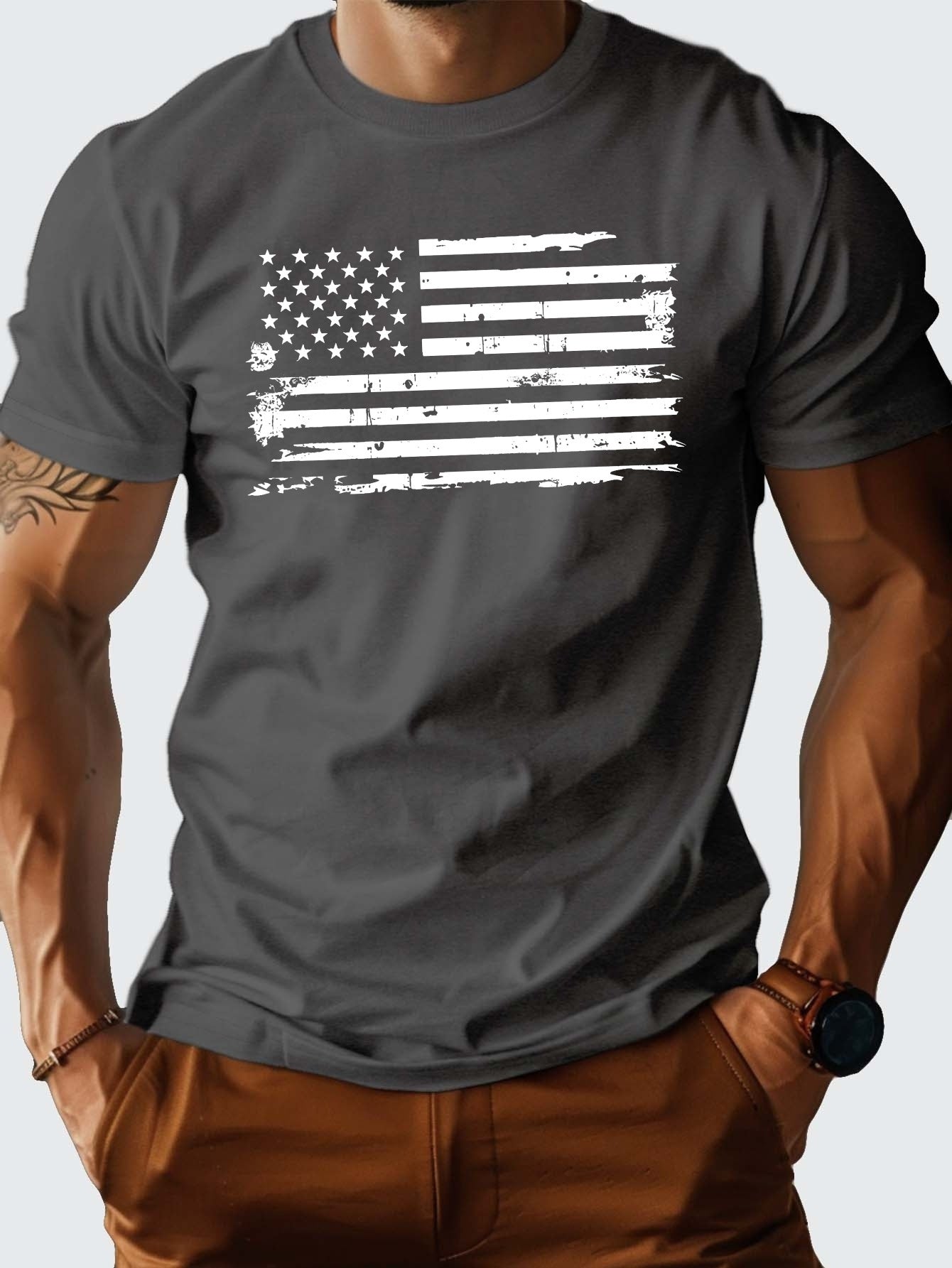 Flag Pure Cotton Men's Tshirt Comfort Fit