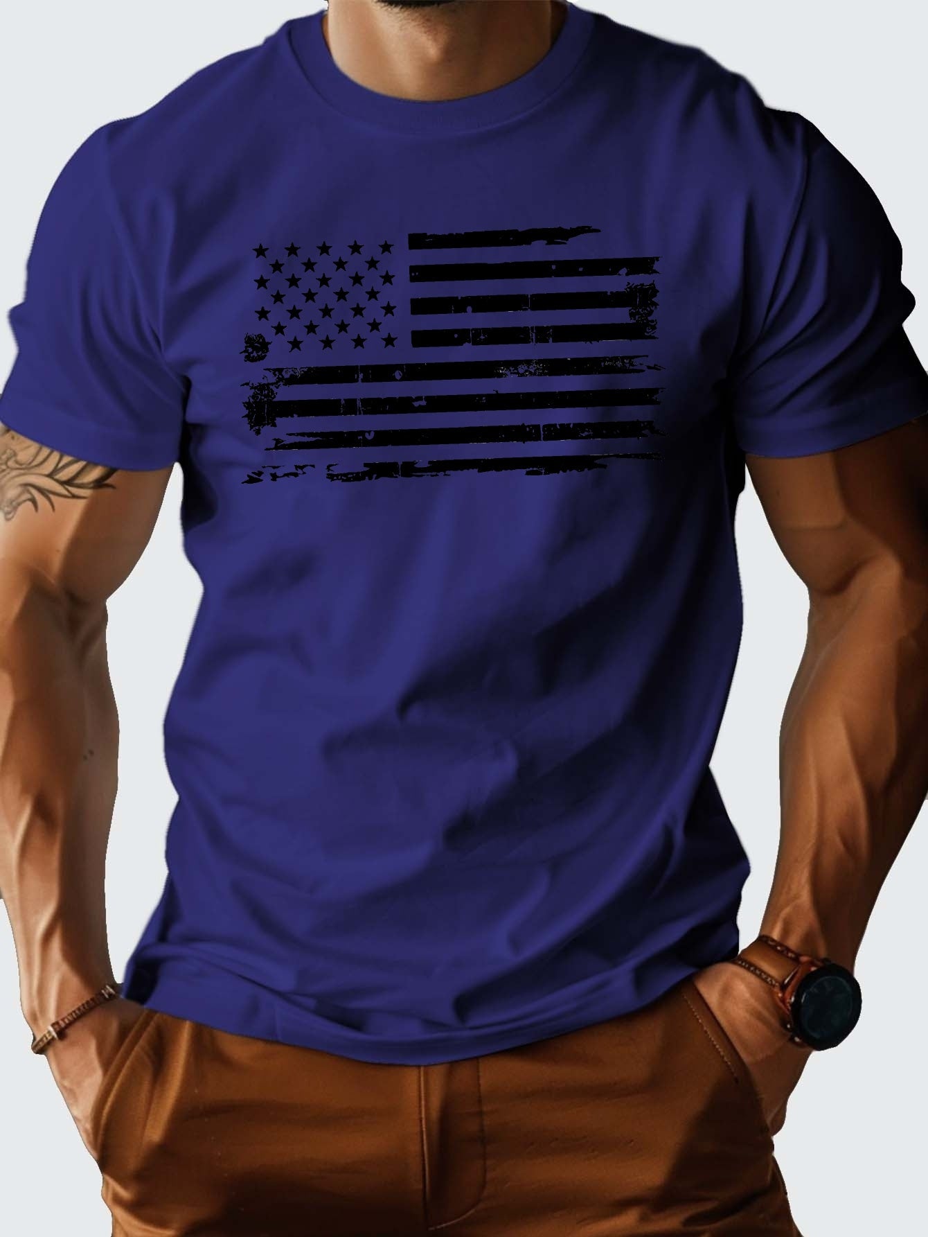 Flag Pure Cotton Men's Tshirt Comfort Fit