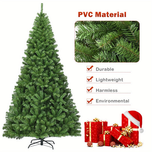 Costway 9Ft PVC Artificial Christmas Tree  2132 Tips Premium Hinged w/ Metal Legs