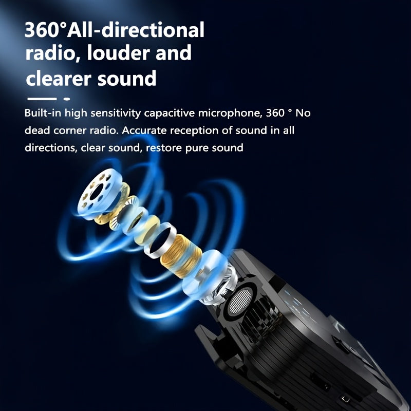 A Professional Wireless Lavalier Microphone Featuring Smart Noise Reduction, an Omnidirectional Condenser Mic, And a Windproof Pom-Pom. This 2-In-1 Wireless Lavalier Mic Is Ideal for Capturing Content Such As Live Streams, In