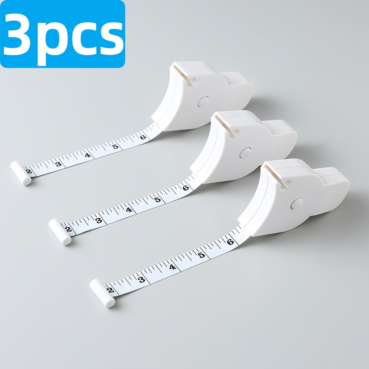 3/6pcs Portable Fixed Tape Measure - Fitness Tape Measure for Measuring Body, Waist, Chest And Thigh, Sewing Measurement Tool, 60-inch Sewing Tape Measure, Ideal Extendable Tape Measure for Tailors And Fitness Enthusiasts