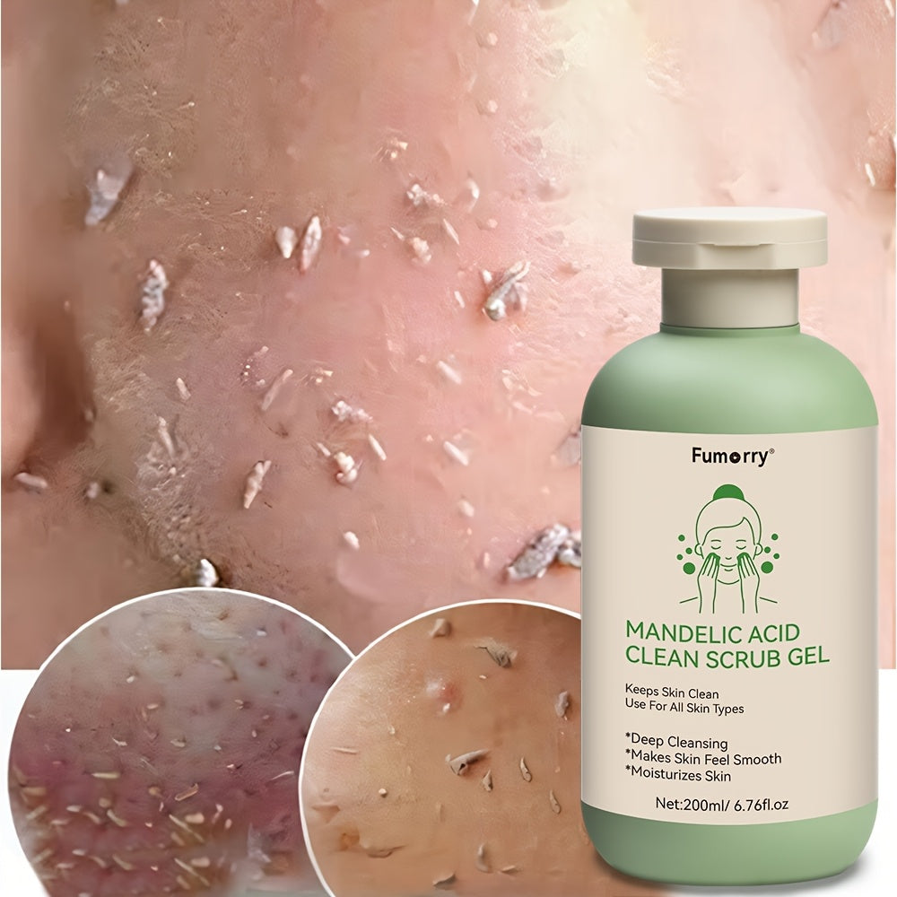 Deep Cleansing Exfoliating Gel - 200ml, with Mandelic Acid - Aloe & Rose Extract, Long-Lasting Moisture Cleanses Pores Exfoliating Gel for Both Face And Body Suitable for Daily Use