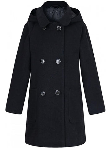 Bisous Girls’ Double-Breasted Trench Coat – Elegant Winter Jacket for Kids — view 1 of kids' clothing