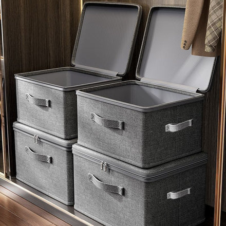 4pcs, Extra-large Foldable Cationic Storage Box, Waterproof Storage, Bed Sheet Organizers, Foldable Storage And Organization Boxsuitable For Wardrobes, Bedrooms, Kitchens, Books, Multi-functional Storage And Organization Box(