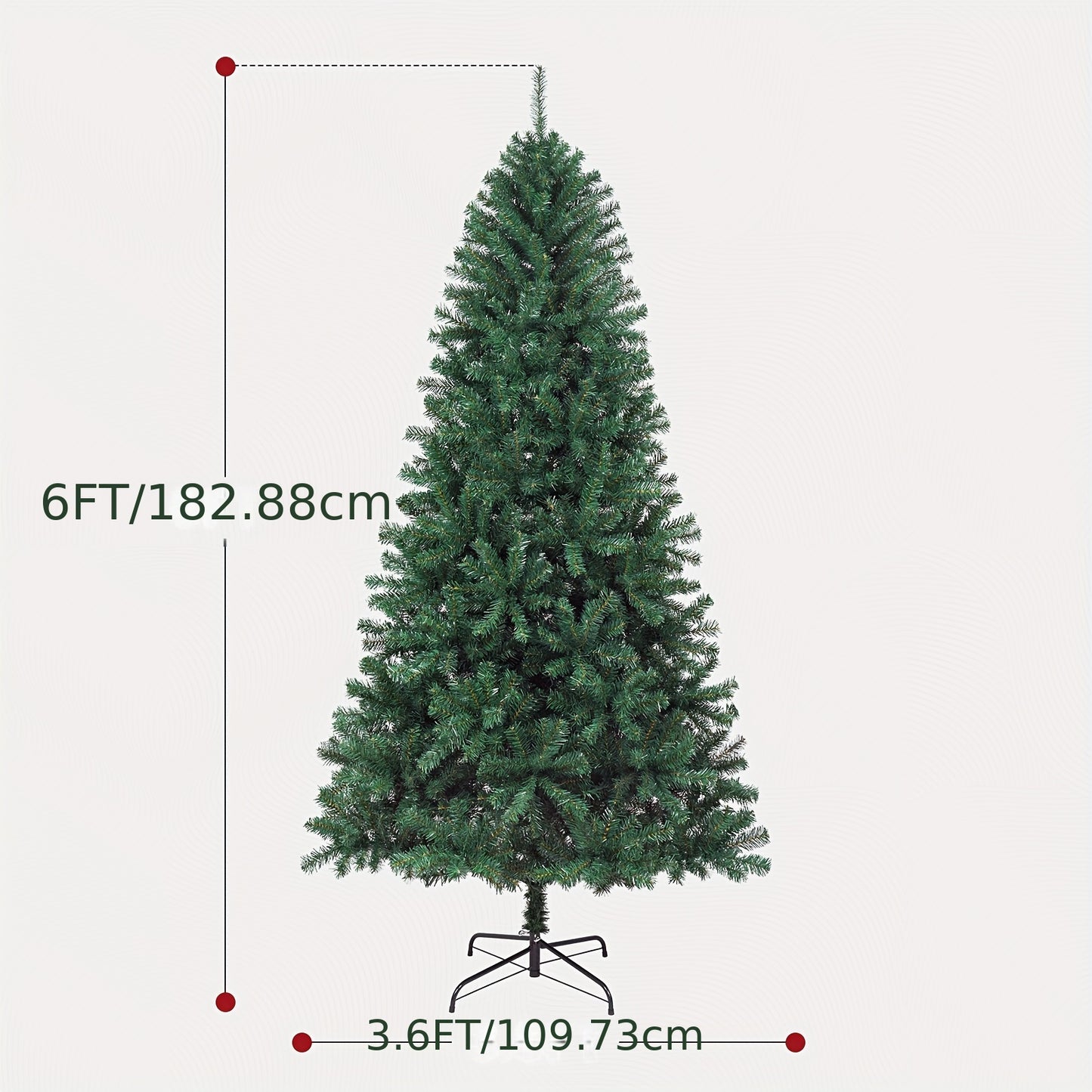 6FT/7.5FT Artificial Christmas-Tree With Stand For Holiday Home Party Decoration, Premium Hinged Spruce Holiday Xmas Tree With 1000/1490 Branch Tips, Perfect For Holiday Season