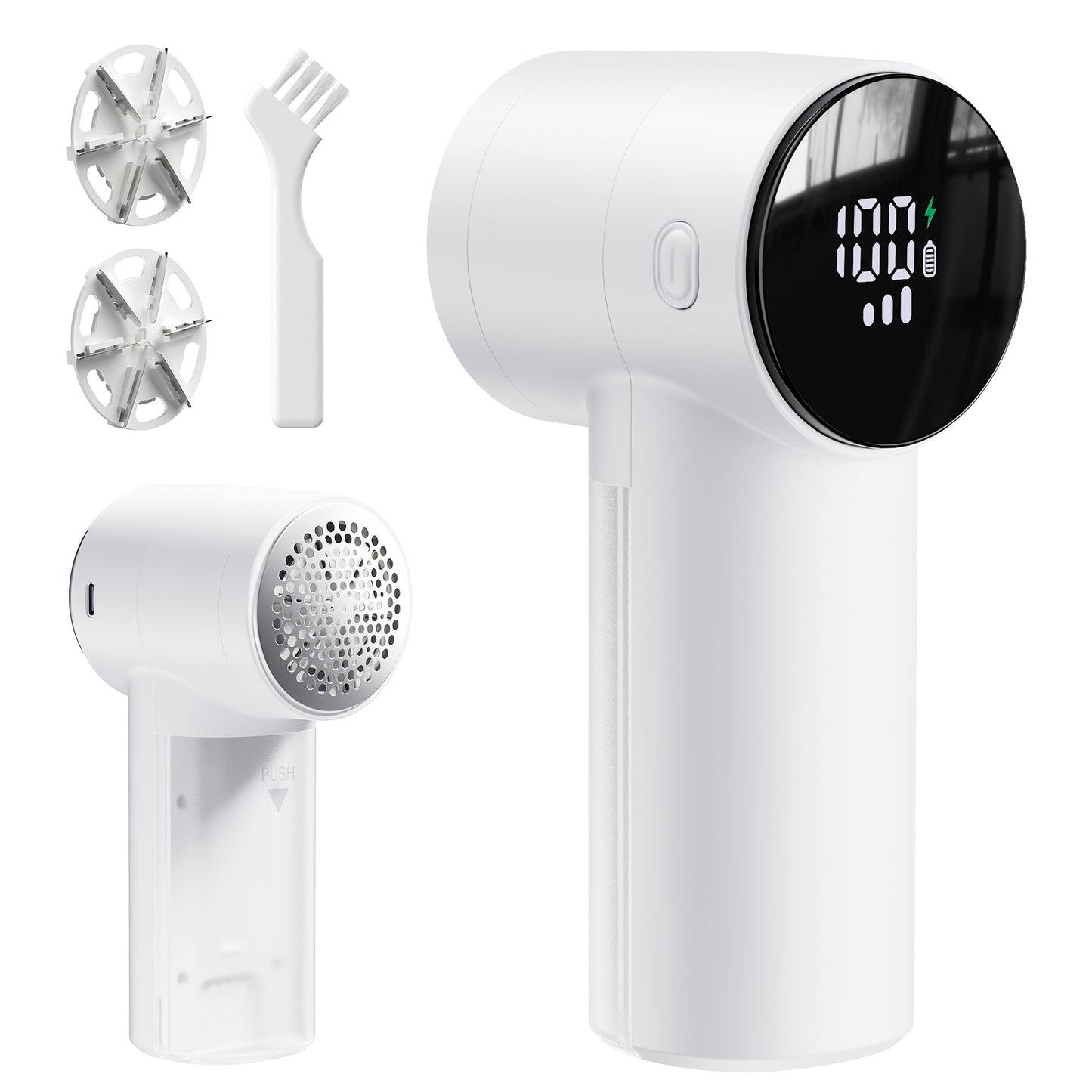 Rechargeable Electric Fabric Shaver & Lint Remover - 3-Speed Heavy-Duty Defuzzer Suitable for Sweaters, Clothes, Furniture, Couch - Clothes Shaver for Pill Removal, Fuzz Remover for Blankets, Jackets