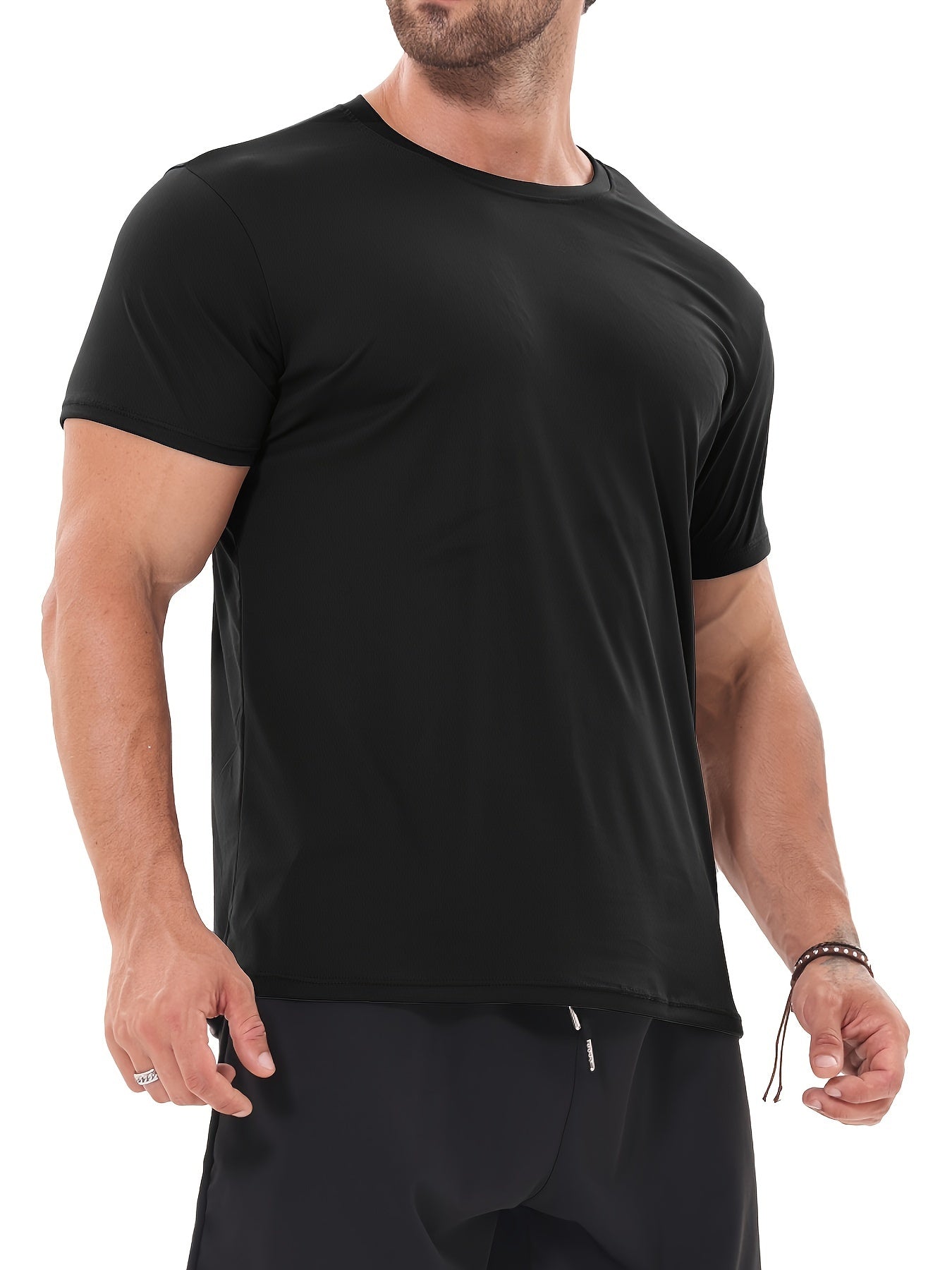 6-Pack TELALEO Men’s Quick Dry Workout Shirts – Short Sleeve Crew Neck Athletic Tops