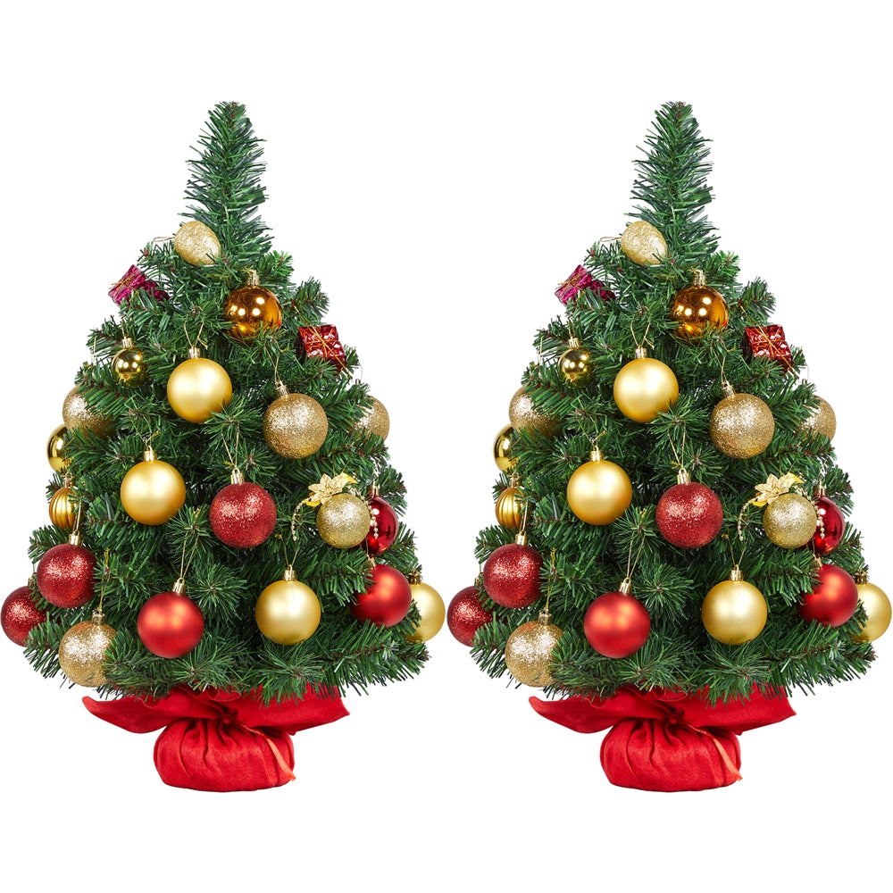 Costoffs 2ft/3ft Christmas Tree, Artificial Small Christmas Tree with PVC Branch Tips, Green Xmas Tree for Home, Office Decoration