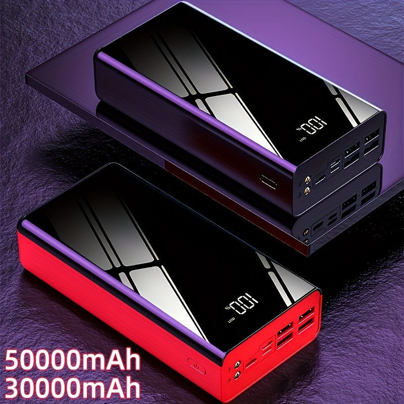 30000mAh/50000mAh Portable Power Bank, 22.5W Super Flash Charge with Digital Display, Outdoor Travel Camping Light, Fast-charging Reserve Battery Pack, Large-capacity Power Bank, Bidirectional Fast Charge