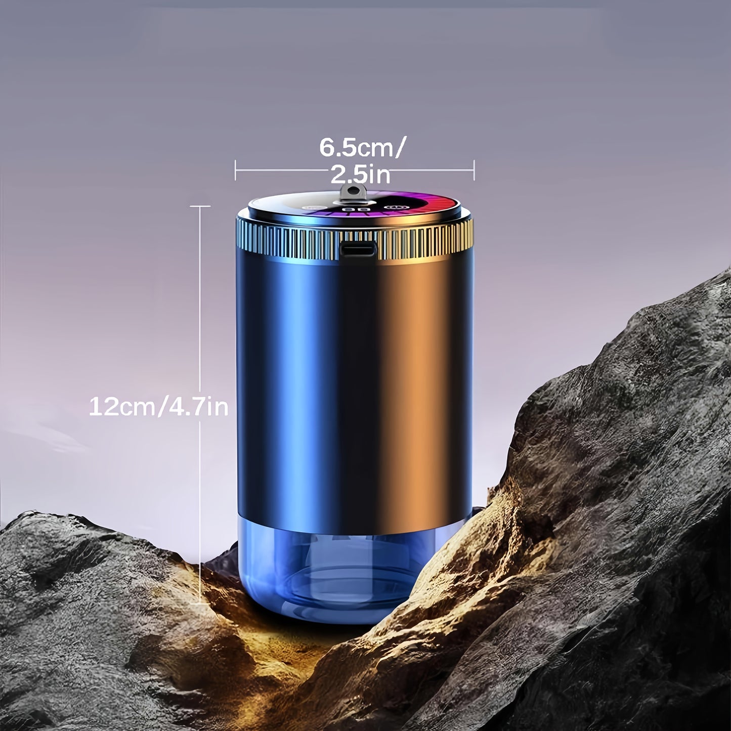 Smart Car Air Freshener with Aromatherapy Features, Featuring a Dynamic Light Display And a Starry Sky Mode. It Uses Natural French Scented Essential Oils Or Perfumes, Allows for Adjustable Fragrance Strength