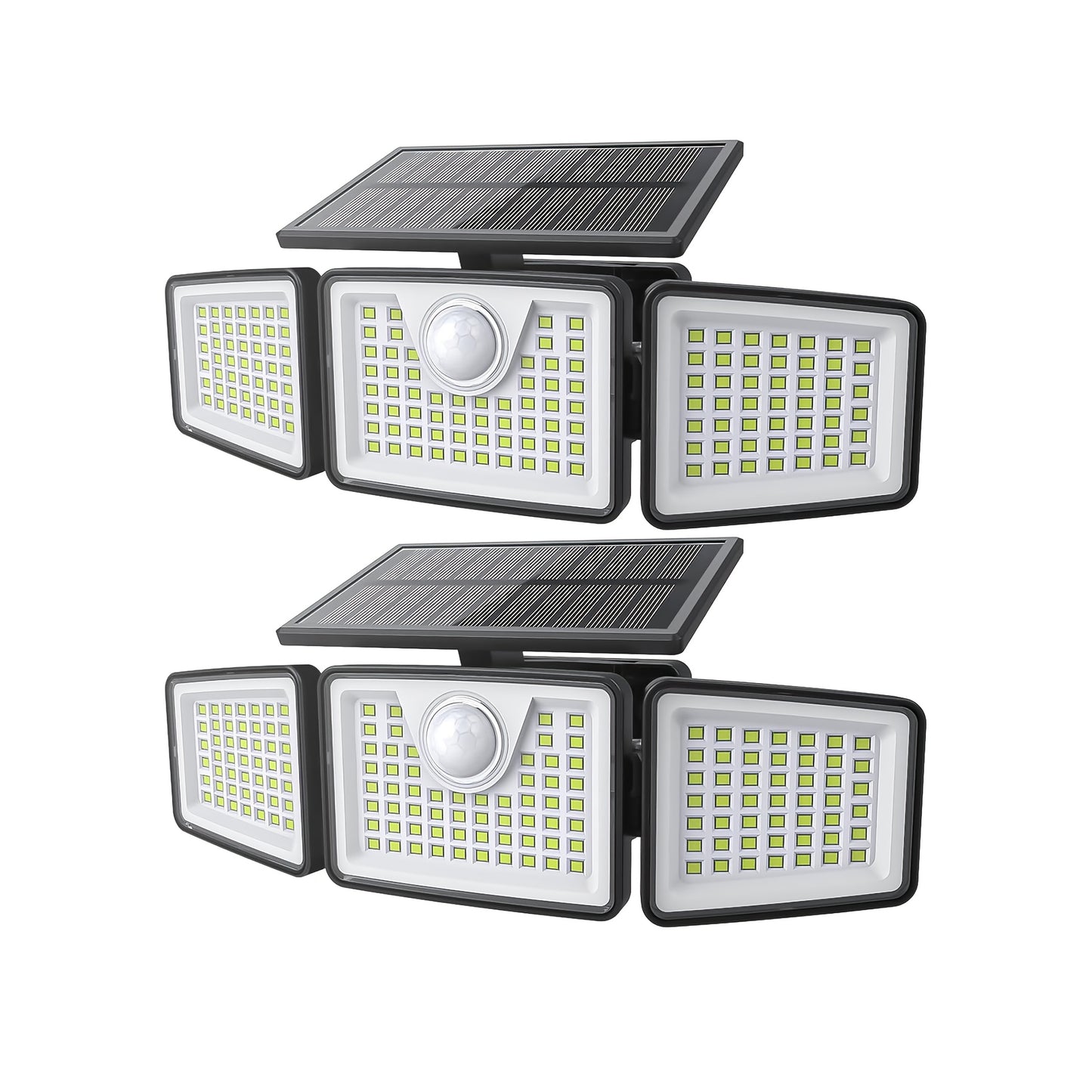 2500 Lm Solar Lights for Outdoors with Motion Sensor | 3- 270° Wide Angle Street Area Lights, IP65 Waterproof, 3 Modes, Remote Control, Suitable for Yard, Patio, Garage, Street, and More