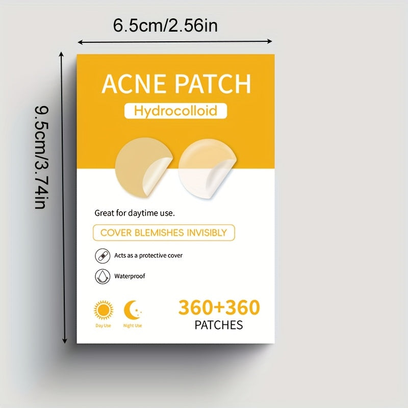 720pcs of Uniquely Designed Hydrocolloid Patches - Unscented, Invisible, And Non-Drying Dots Suitable for All Light Beige Skin Tones, Providing Gentle Absorption And Ready-To-Use Care for Emergencies, Ideal for Facial Use, Pa