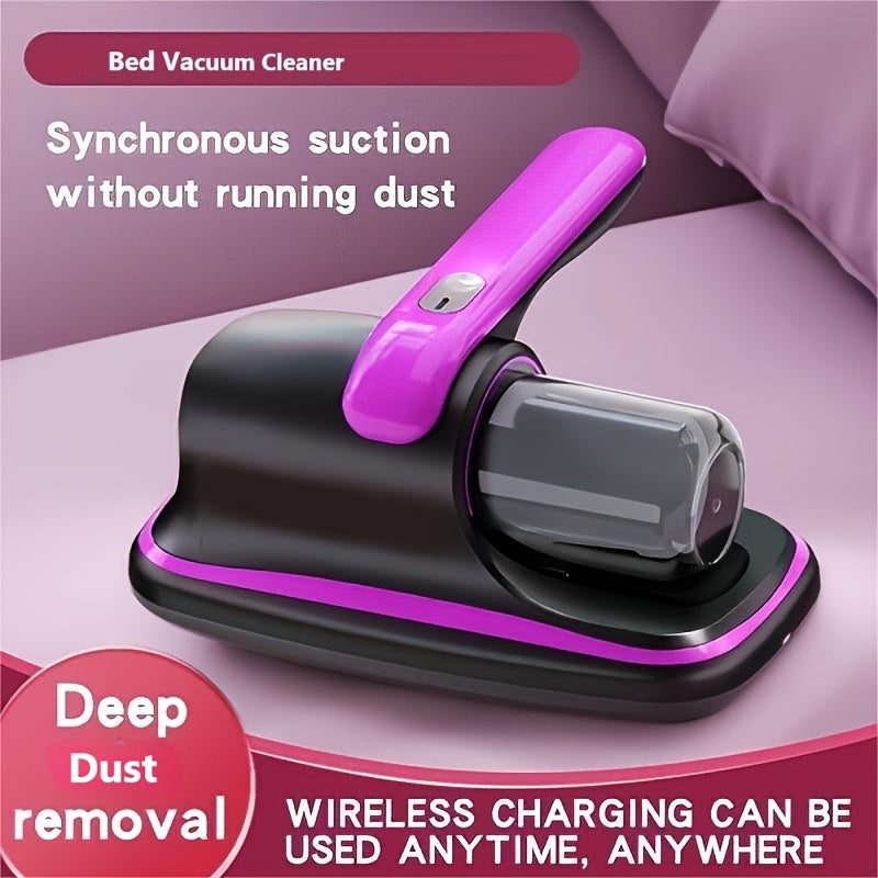 Upgrade2025 Handheld Bed Vacuum Cleaner, Super Suction and Low Noise, Washable Filter for Deep Cleaning, Handheld Vacuum Cleaner, Mattress Vacuum Cleaner, Effectively Clean Beds, Sofas, Pet Hair and Carpet