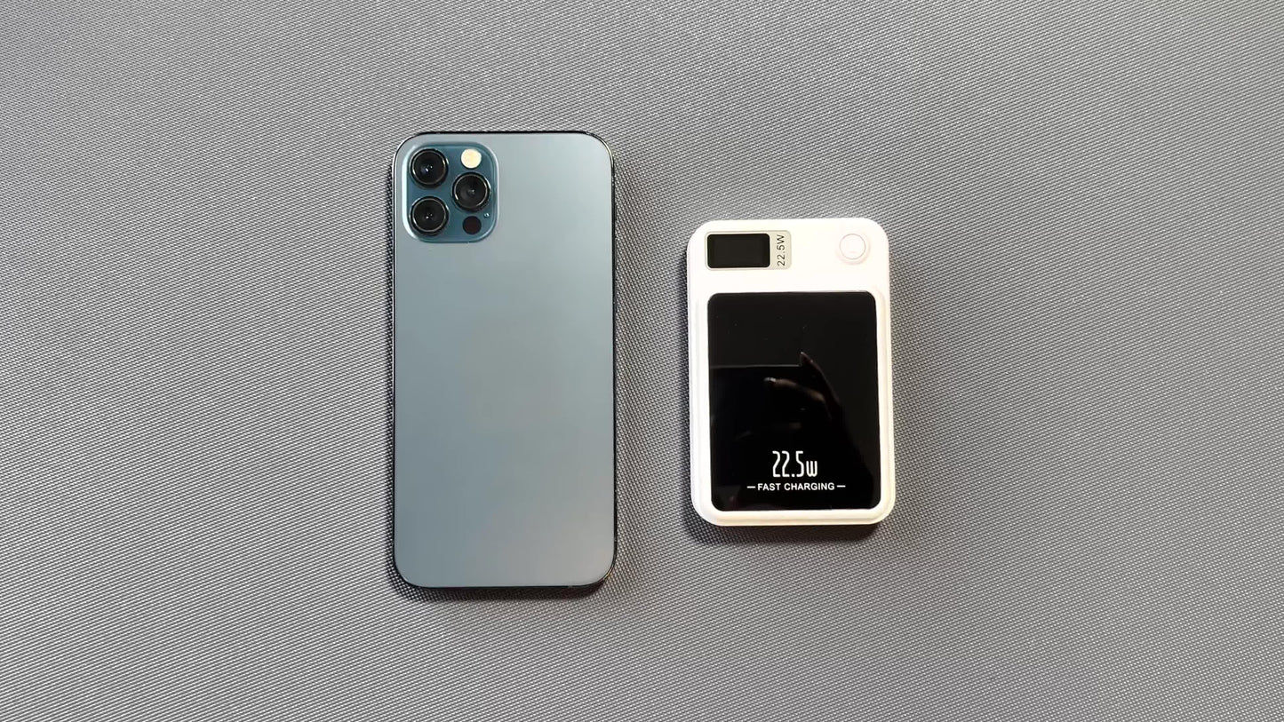 Sunthon Magnetic Wireless Charging Power Bank, 10000/5000mAh Portable Wireless Charger, 22.5W/PD20W Fast Charging Battery Pack, with LED Power Display, 2 Outputs And Dual Input External Battery Pack for iPhone 17/16/15/14/13/