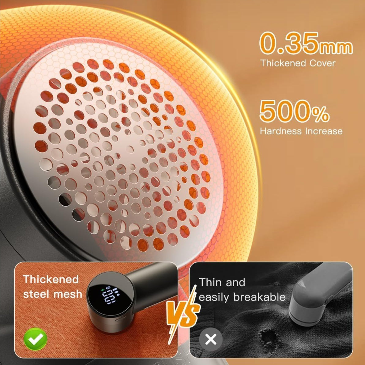 Rechargeable Electric Fabric Shaver & Lint Remover - 3-Speed Heavy-Duty Defuzzer Suitable for Sweaters, Clothes, Furniture, Couch - Clothes Shaver for Pill Removal, Fuzz Remover for Blankets, Jackets