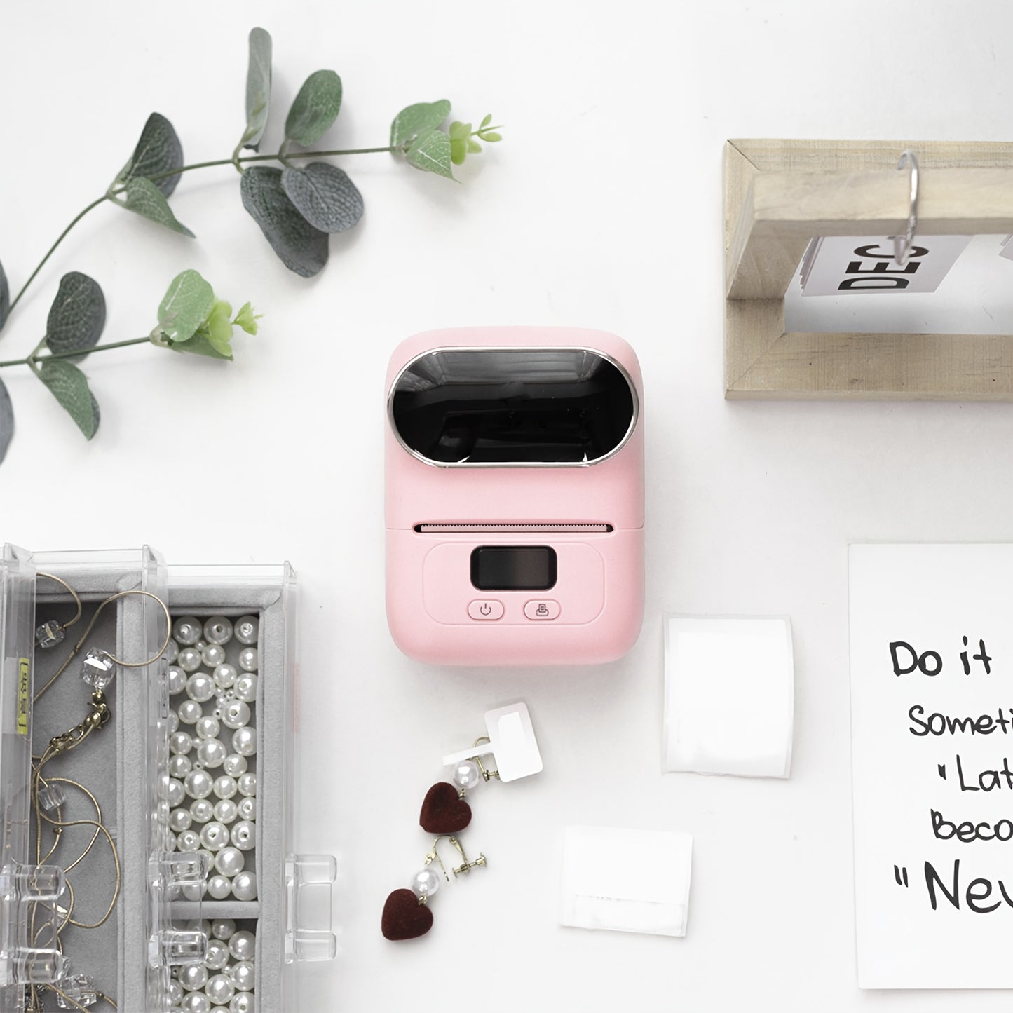 Barcode Printer - Label Maker Machine Wireless Themal Label Printer for Small Business, School, Barcode, Address, Jewelry, Clothing, Organizing, Orange