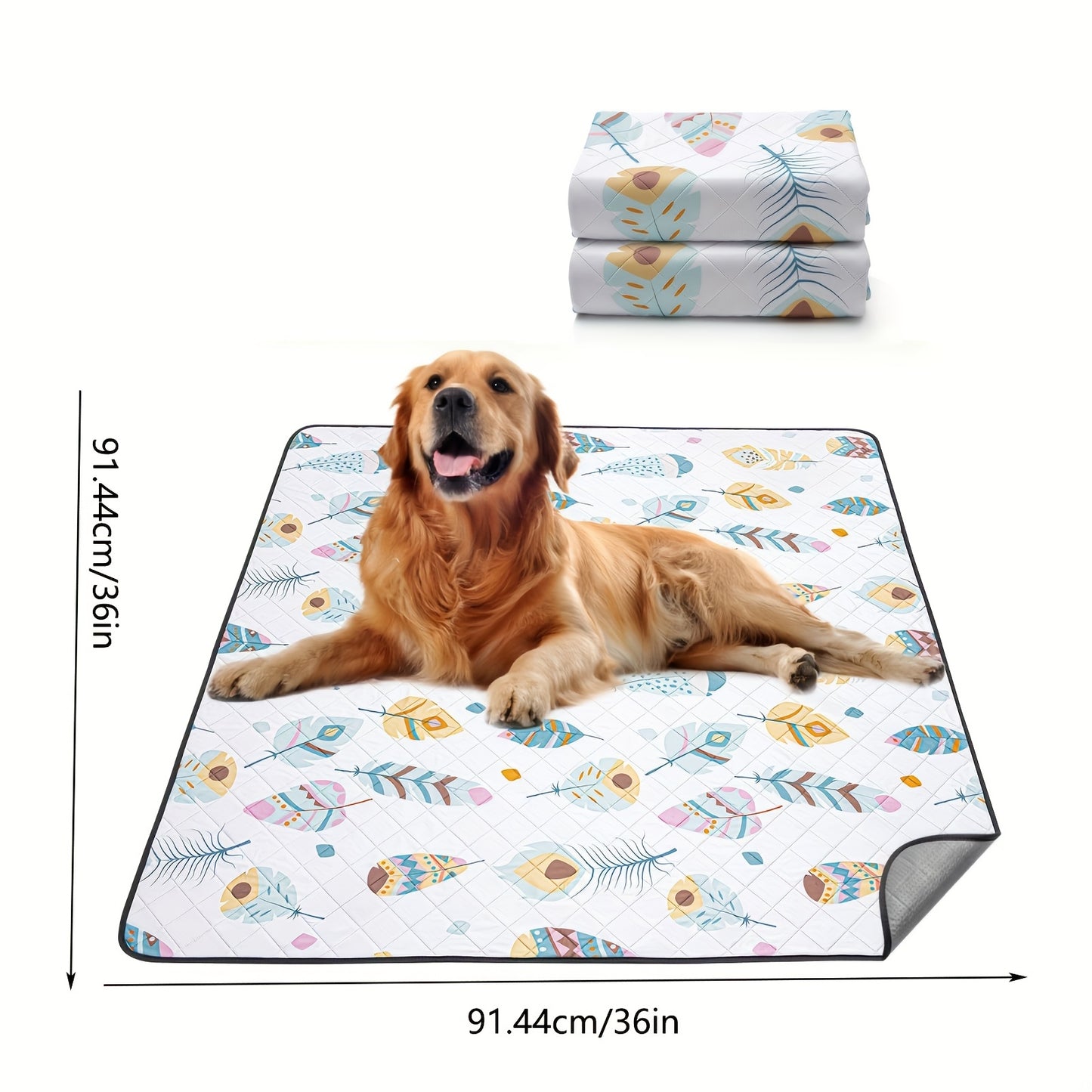 2 Pack Washable Pee Pads For Dogs, Ultra-Absorbent And Leak-Proof Whelping Pads, Non-Slip Reusable Puppy Pads, Waterproof Puppy Training Pads For Playpen, Crate, Housebreak, Bed, Pet Supplies, Dog Stuff, Machine Washable/Hand