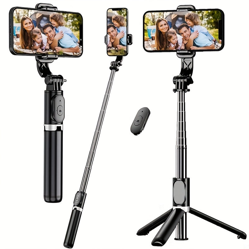 40" Selfie Stick Tripod with Wireless Remote – 360° Rotating Expandable Phone Tripod for iPhone & Android