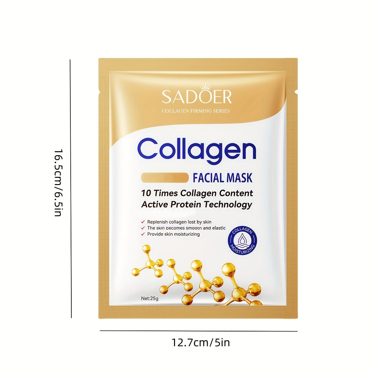 SADOER 10/30/90pcs Collagen Facial Masks - Deep Moisturizing, Firming, Alcohol-Free, Fragrance-Free, 16% Collagen for All Skin Types Halloween Christmas Gifts
