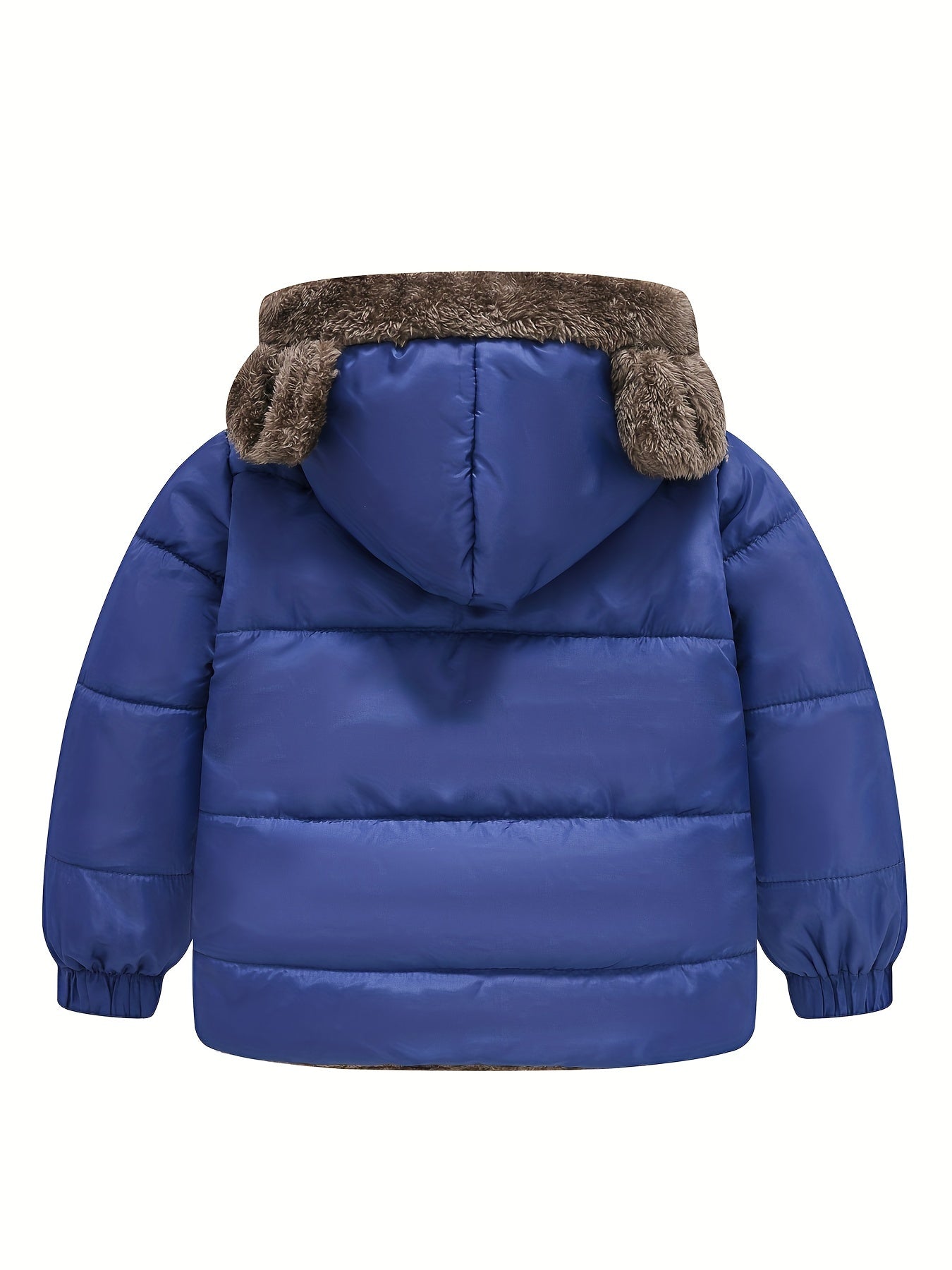 Cozy Kid's Fleece Lined Hooded Jacket - Down Alternative Padded Coat for Winter Outdoor, Zip-Up, Warm, Boy's Clothing