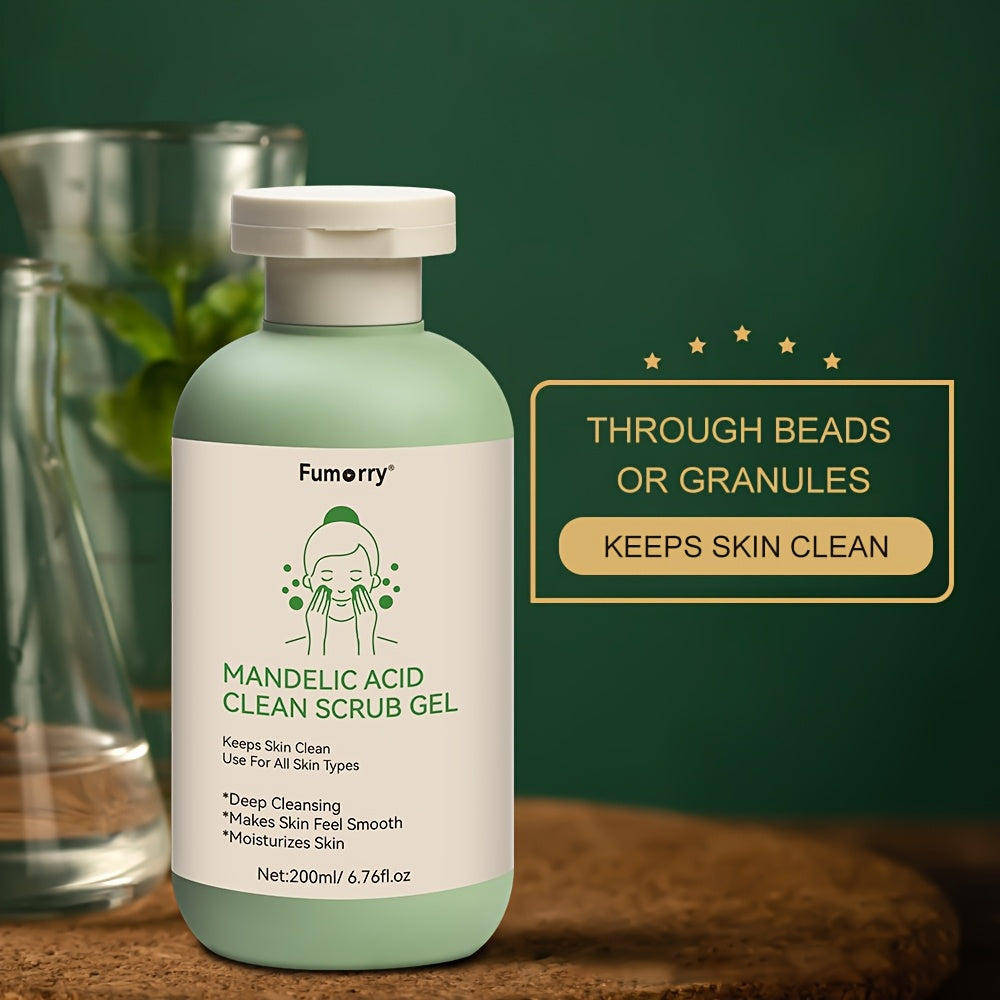 Deep Cleansing Exfoliating Gel - 200ml, with Mandelic Acid - Aloe & Rose Extract, Long-Lasting Moisture Cleanses Pores Exfoliating Gel for Both Face And Body Suitable for Daily Use