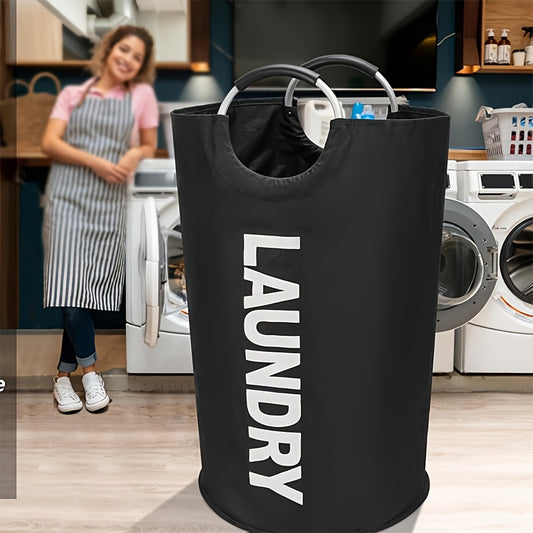 Large Laundry Basket With Foldable Laundry Bag, Independent High Hanger, Foldable Laundry Box, Waterproof Laundry Basket, Of High Quality. The Handle Ring Adopts A Half Ring Design And The Connection Is More Secure And Wear-r
