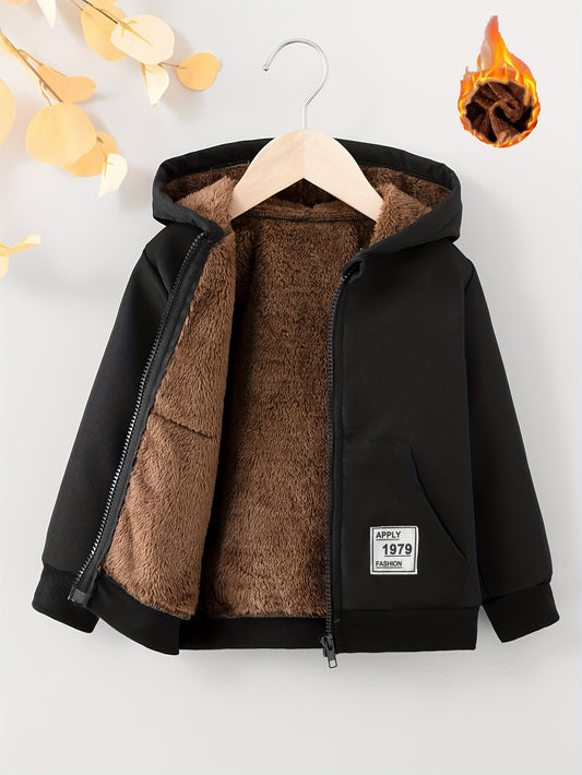 Youth Fleece-Lined Hooded Winter Jacket