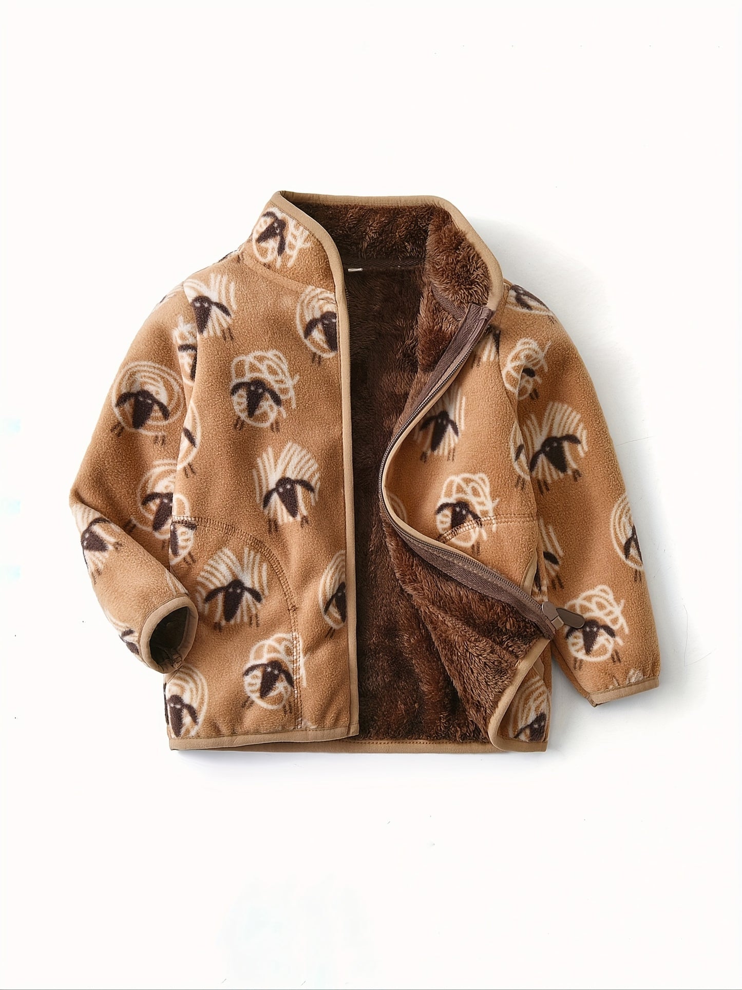 Kids' Vintage Dinosaur Fleece Jacket - Cozy Winter Wear