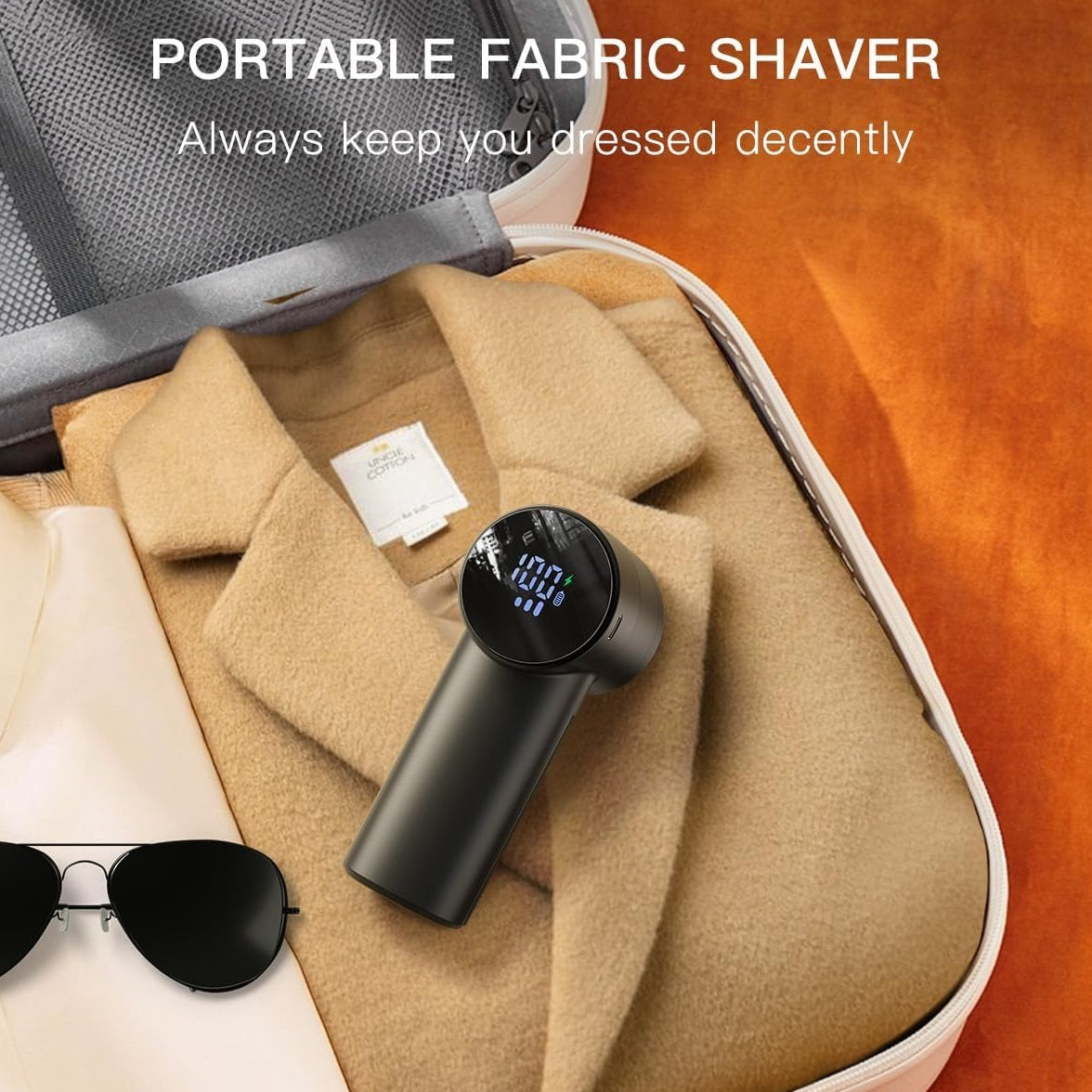 Rechargeable Electric Fabric Shaver & Lint Remover - 3-Speed Heavy-Duty Defuzzer Suitable for Sweaters, Clothes, Furniture, Couch - Clothes Shaver for Pill Removal, Fuzz Remover for Blankets, Jackets