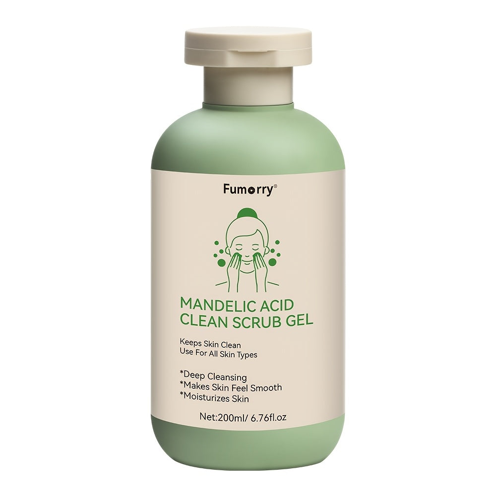 Deep Cleansing Exfoliating Gel - 200ml, with Mandelic Acid - Aloe & Rose Extract, Long-Lasting Moisture Cleanses Pores Exfoliating Gel for Both Face And Body Suitable for Daily Use