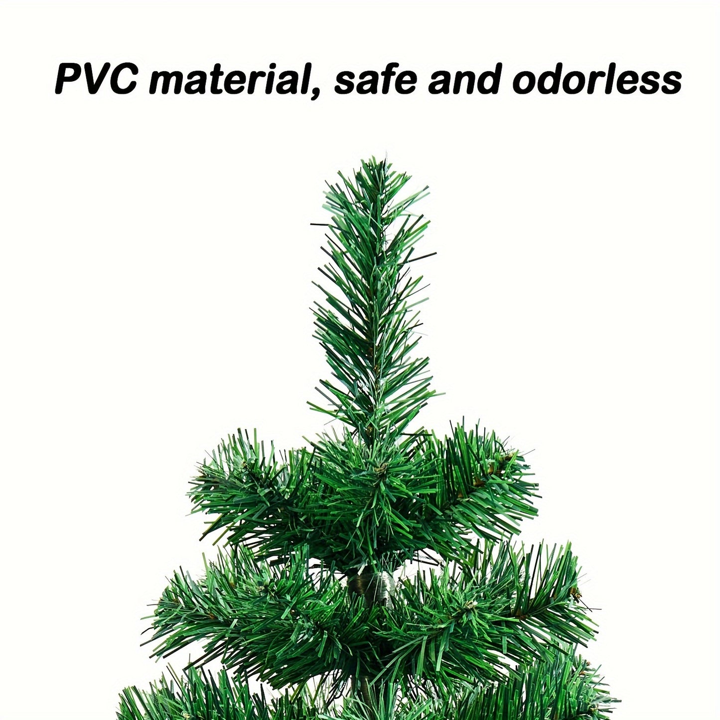 5/6Ft Full Bodied Premium Christmas Tree, PVC, Metal Stand, Light Weight, Easy To Assemble, Safe And Odorless Artificial Christmas Tree